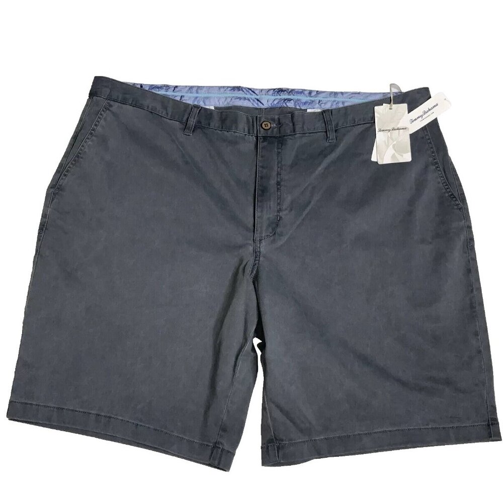 Tommy Bahama Mens Big & Tall 54RG Fog Grey Stretch 10” Boracay Chino Shorts - Picture 1 of 6